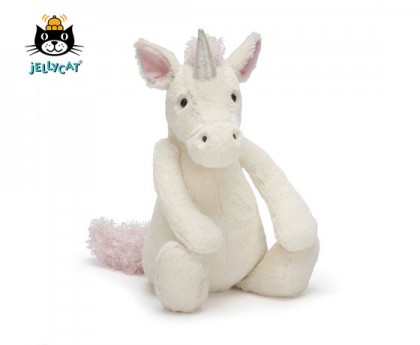 Jellycat 害羞独角兽（中号：31厘米x12厘米）